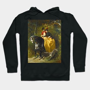 Entrance to the Woods by Alfred de Dreux Hoodie